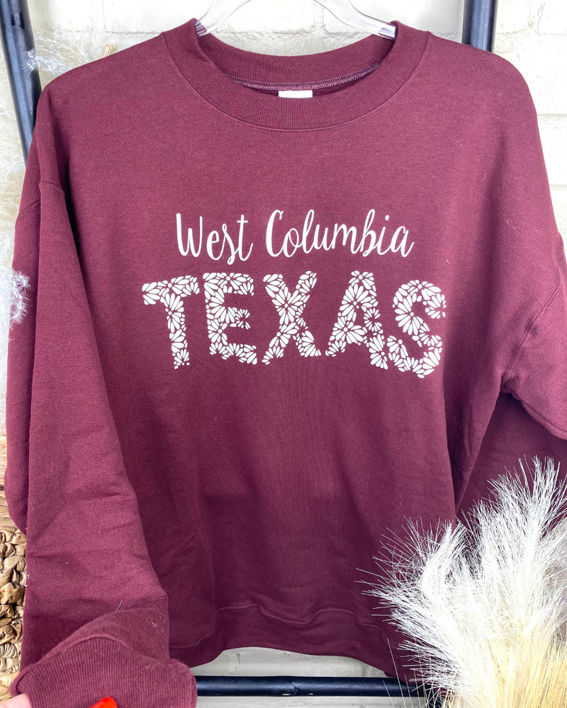 West Columbia Texas Floral Sweatshirt