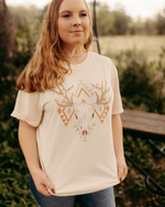 Natural Aztec Deer Skull tee