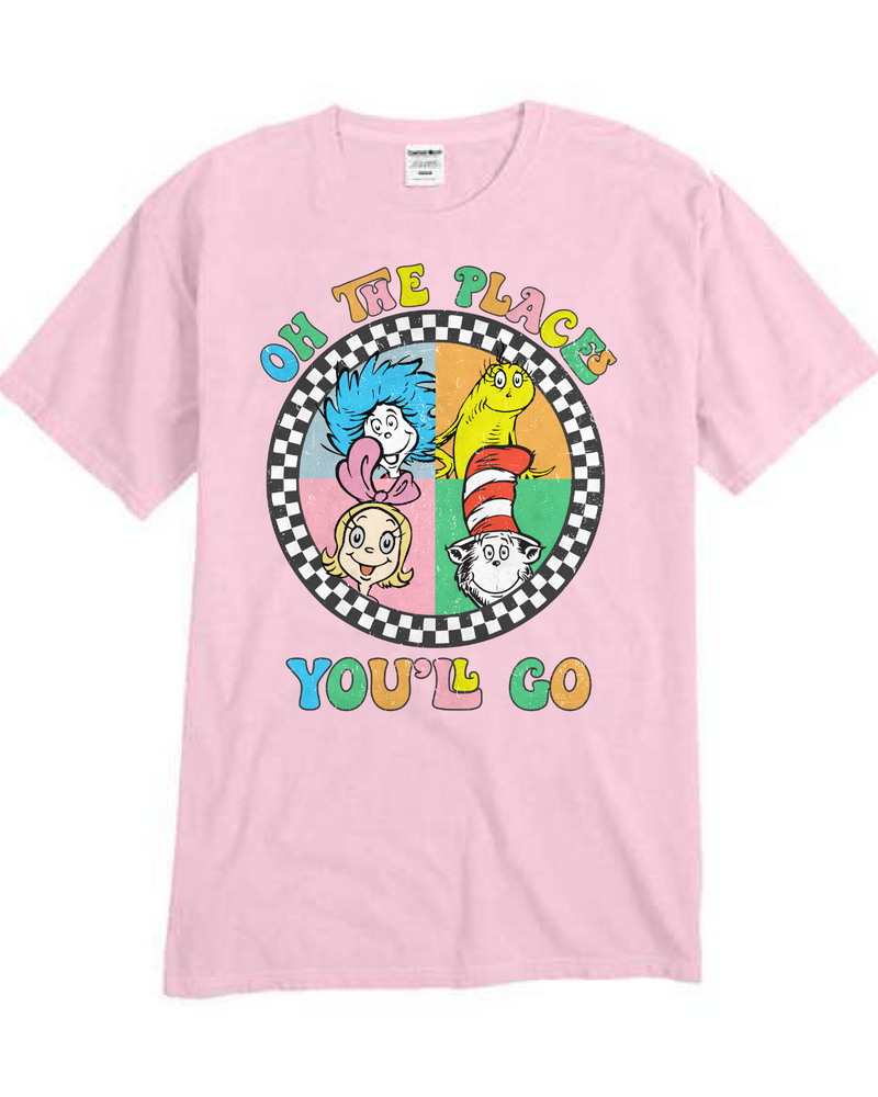 Oh The places You'll Go Pink Tee