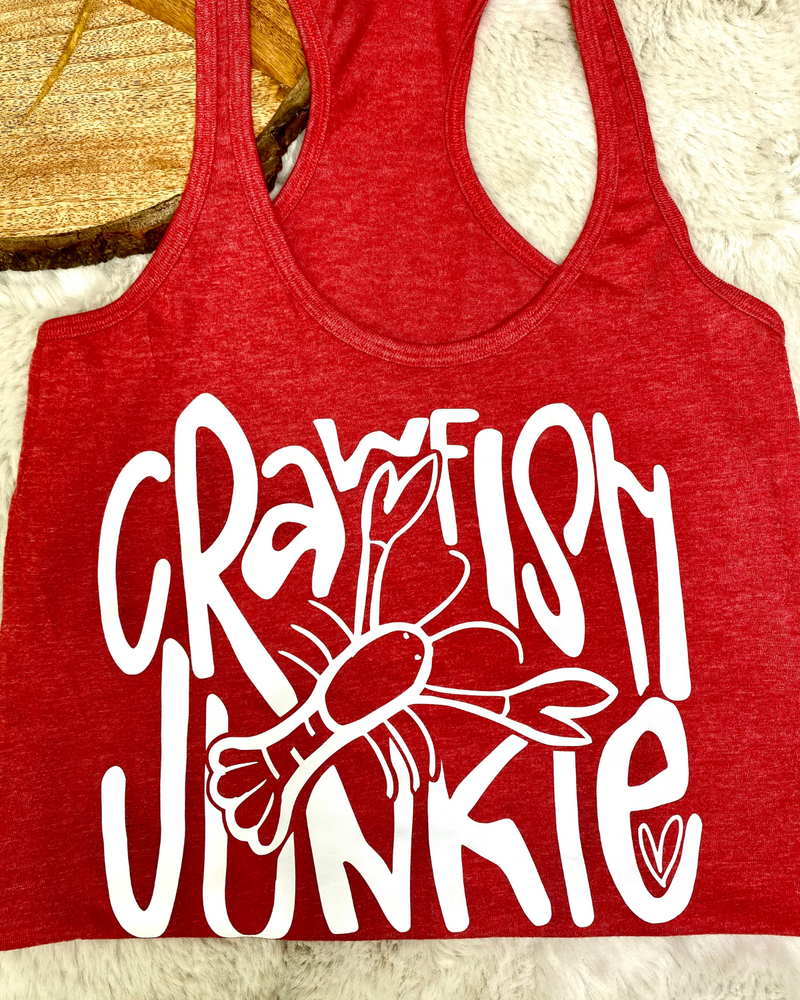 Crawfish Junkie Red Tank