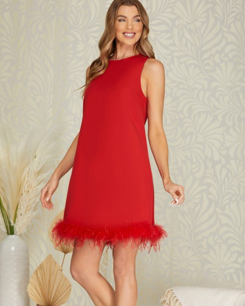 ruby red cocktail dress Ruby Red One Shoulder Satin Midi Dress Red / Medium