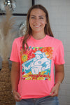 Floral Elmo School Spirit Tee in Pink