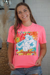 Floral Elmo School Spirit Tee in Pink