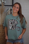 Camo Panthers Spirit Tee in Green