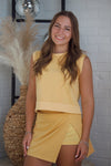 Skirt & Soul Set In Mustard