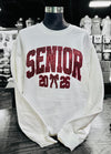 Senior 2026 Maroon Embroidered Sweatshirt
