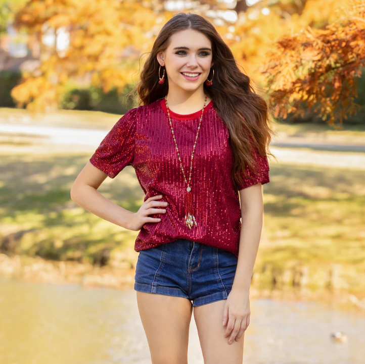 Talk Sweetly Sequin Top