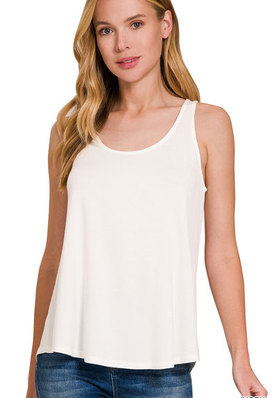 Bright Basics Tank In Ivory