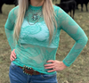 Aquamarine Lace Top