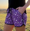 Bandana Babe Purple Shorts