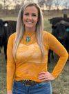 Golden Afternoon Lace Top