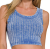 Sweet Label Scoop Tank In Blue