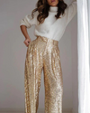 Khloe Wide Leg Sequin Pants