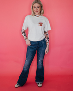 Howdy Valentine Cow Tee