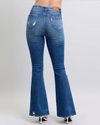 Mavrick High Rise Contrast Wash Flare Jean