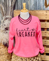 Heart Breaker Hot Pink Pullover