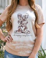 Mocha Happy Easter Bunny Tee