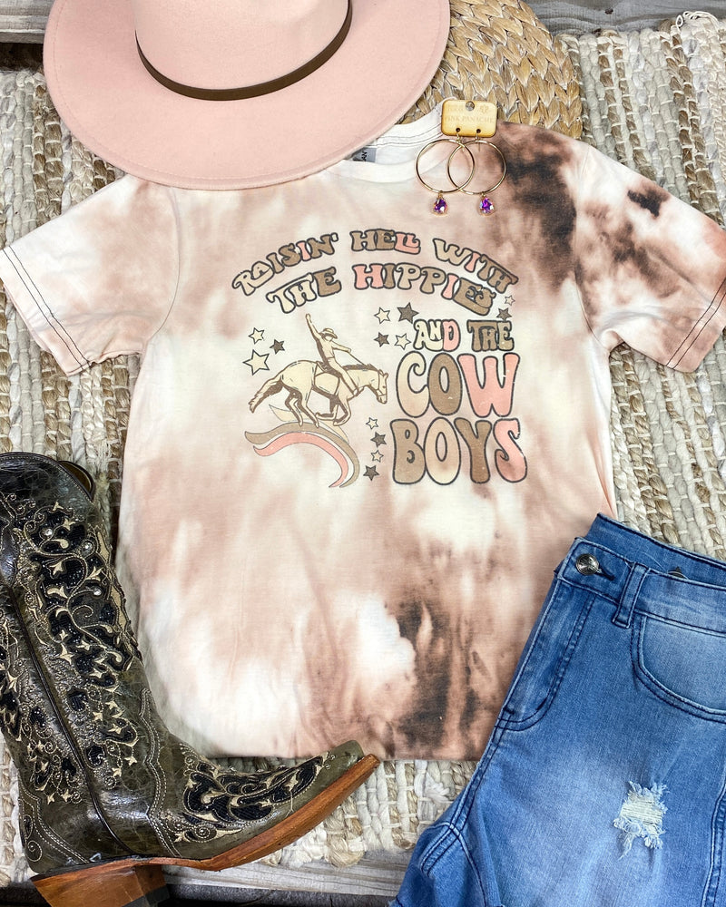 Hippies and The Cowboys Vintage Bleached Tee