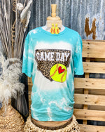 Softball Game Day Bleached Tee