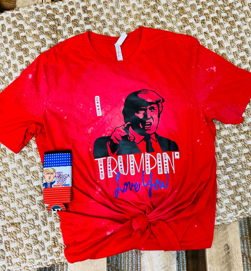 Red Trumpin Love You Tee