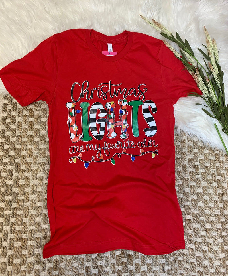 Christmas Lights Favorite Color Tee