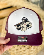 Elmo Cap In Maroon & White