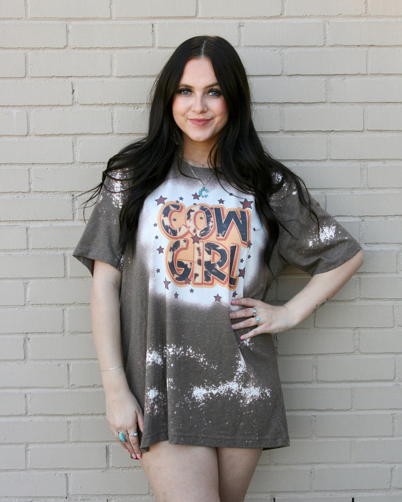 Star Cowgirl Bleached Tee