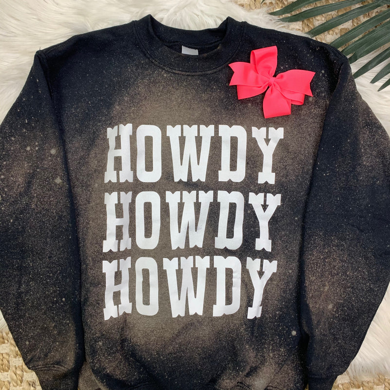 Kids Bleached Howdy Pullover