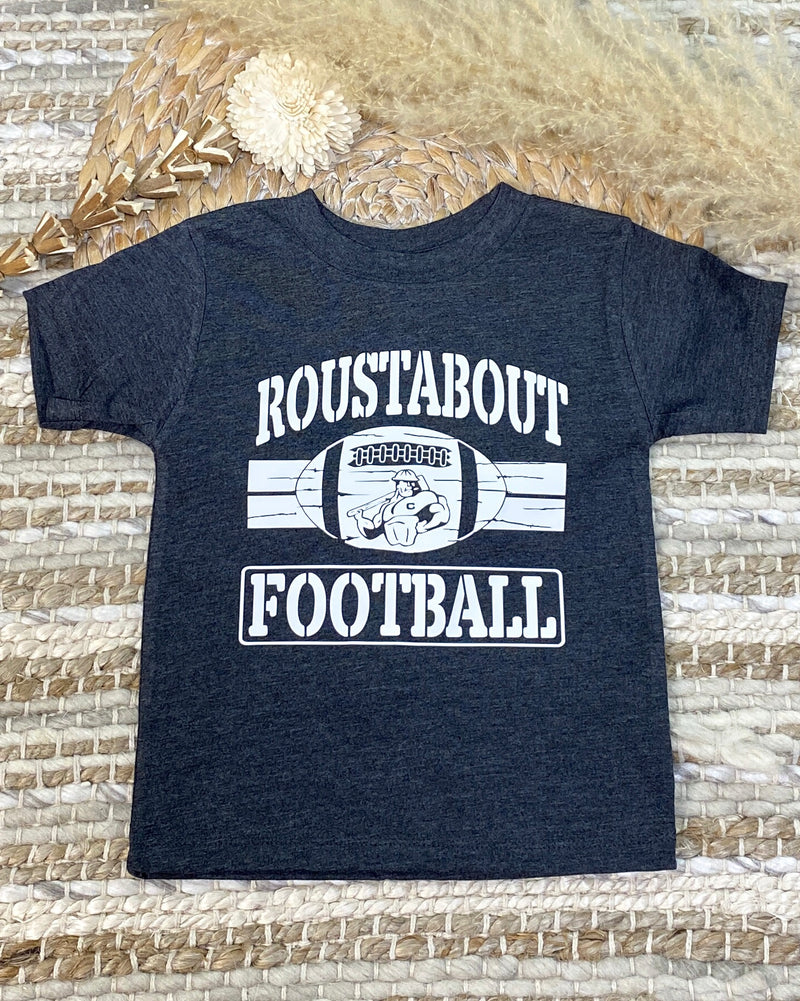 Kids Roustabout Football Tee In Grey