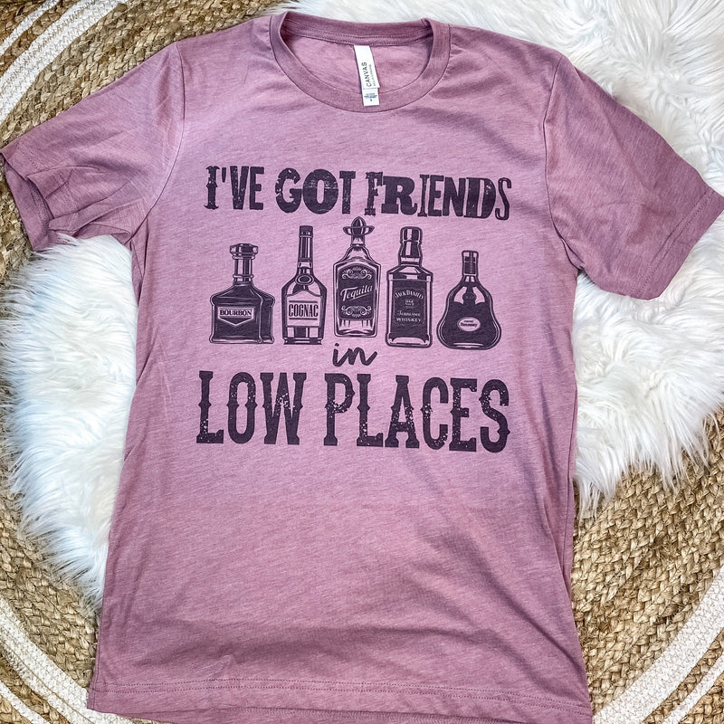 Friends In Low Places Mauve Tee