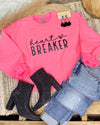 Heart Breaker Hot Pink Pullover