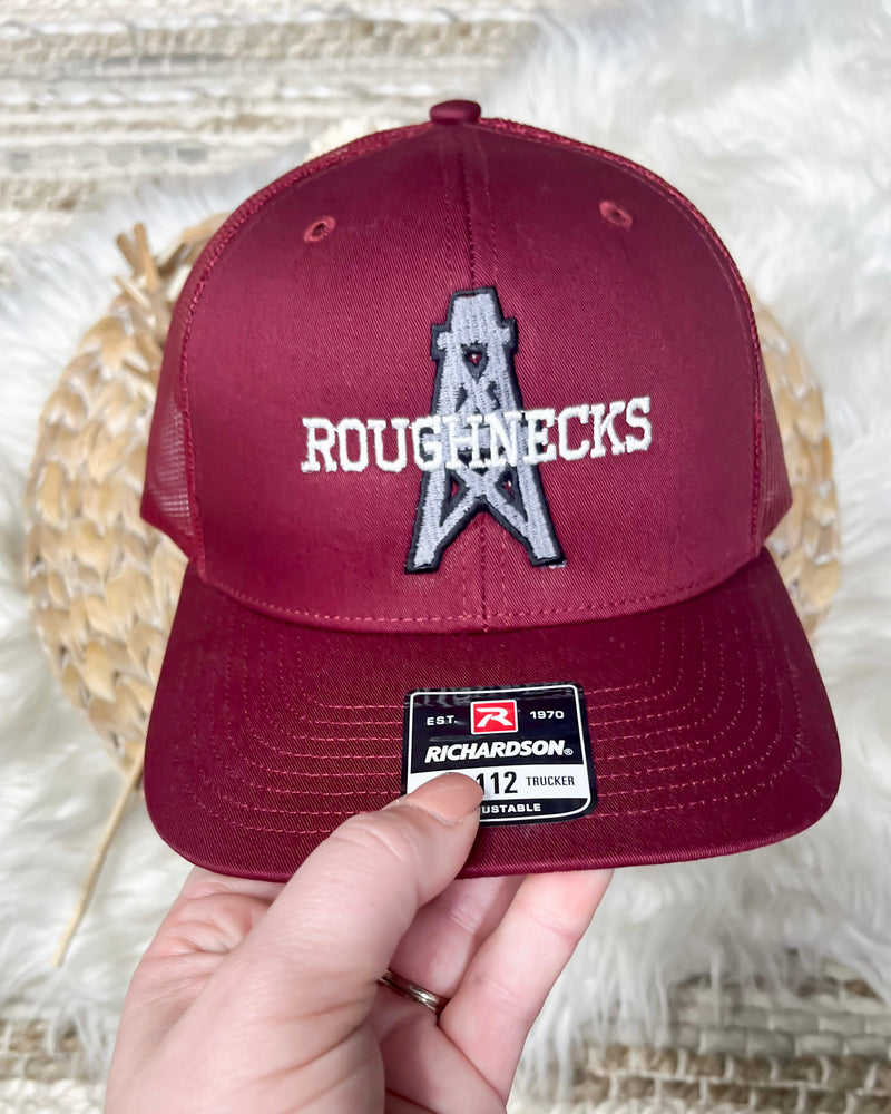 Roughnecks Oil Derrick Cap In Maroon