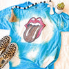 Turquoise Tour Babe Bleached Tee