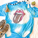 Turquoise Tour Babe Bleached Tee