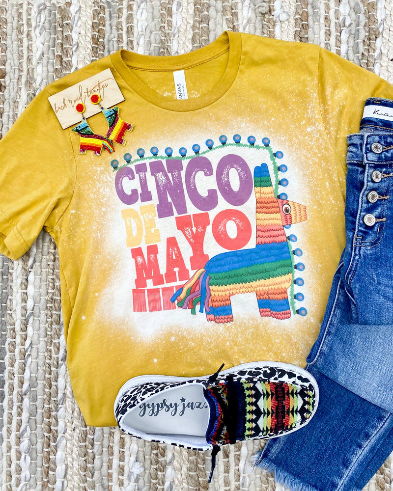 Cinco De Mayo Bleached Tee