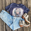 Bubble Gum Dolly Bleached Tee In Navy