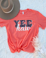 Yee Haw Tee In Coral