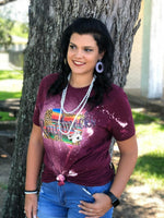 Bleached Texas Serape Roughneck Tee